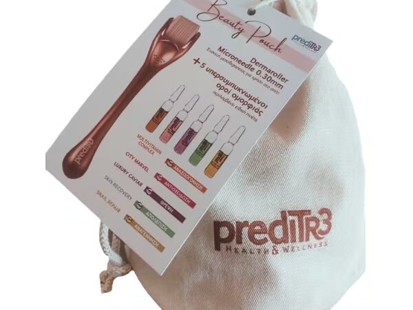 PrediTR3 Set Beauty Pouch Dermaroller Microneedle 0.3mm