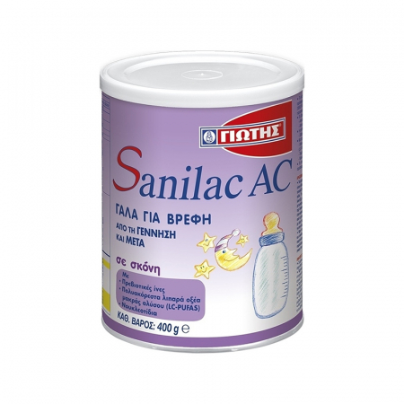 Γιώτης Sanilac AC Γάλα για Βρέφη που Υποφέρουν από Κολικούς από 0m+, 400g
