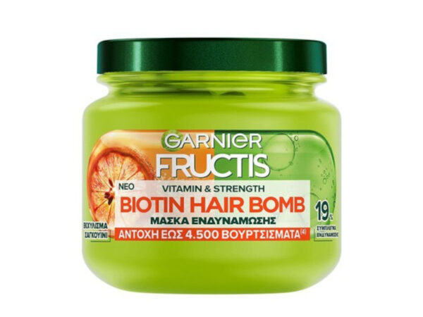 Garnier Fructis Biotin Hair Bomb Μάσκα Μαλλιών για Επανόρθωση 320ml