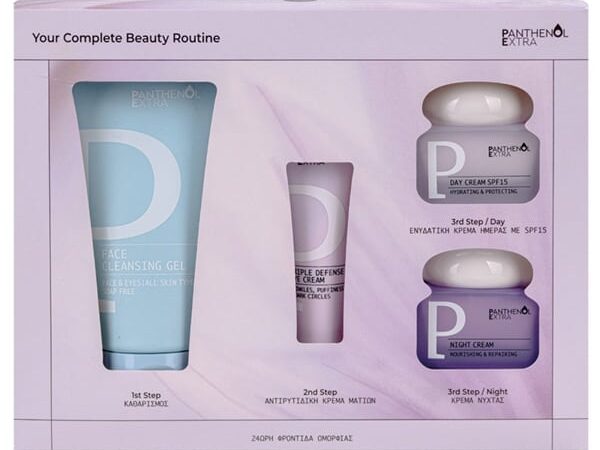Medisei Panthenol Extra 24h Face Cleansing Gel 150ml + Triple Defense Eye Cream 25ml + Day Cream SPF15 50ml + Night Cream 50ml