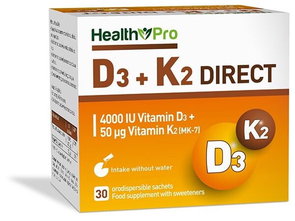 Health Pro D3 & K2 Direct 30 Φακελάκια