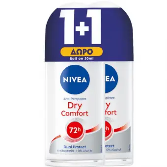 Nivea Dry Comfort Γυναικείο Αποσμητικό Roll On 48h 2x50ml