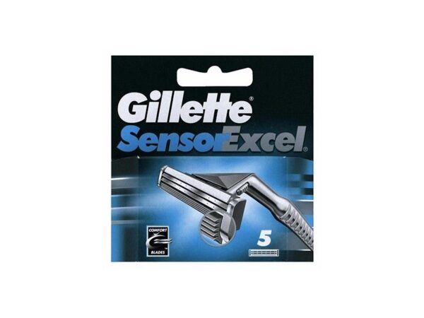 Gillette Sensor Excel Ανταλλακτικά Ξυραφάκια με 6 Λεπίδες & Λιπαντική Ταινία 5 τμχ