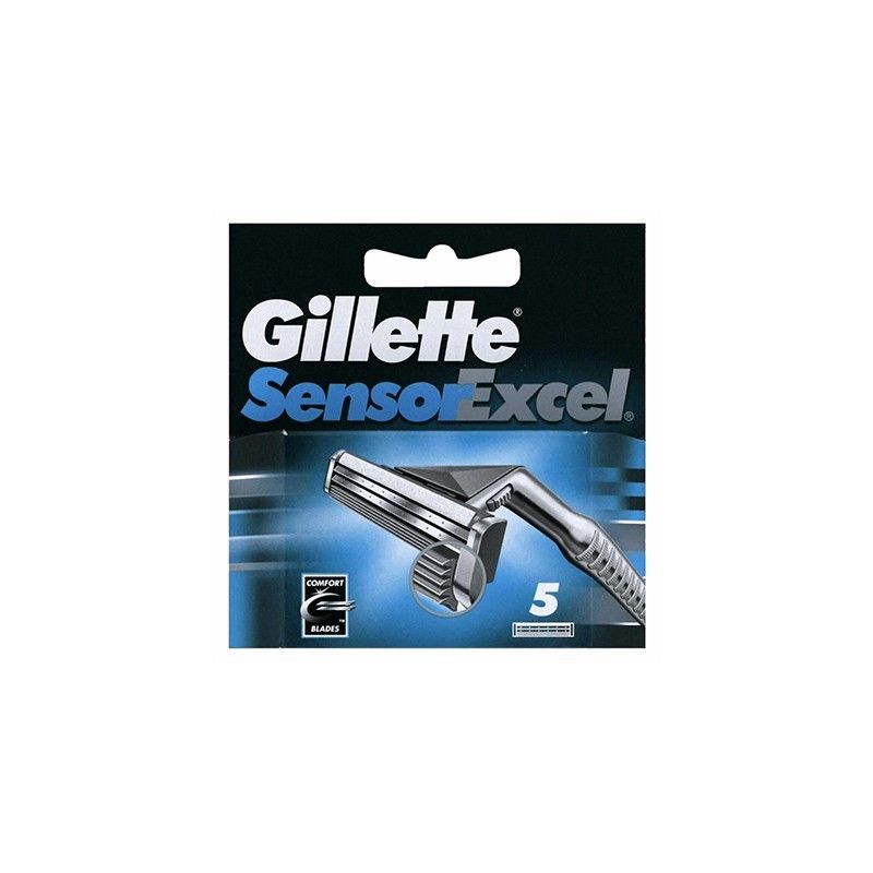 Gillette Sensor Excel Ανταλλακτικά Ξυραφάκια με 6 Λεπίδες & Λιπαντική Ταινία 5 τμχ